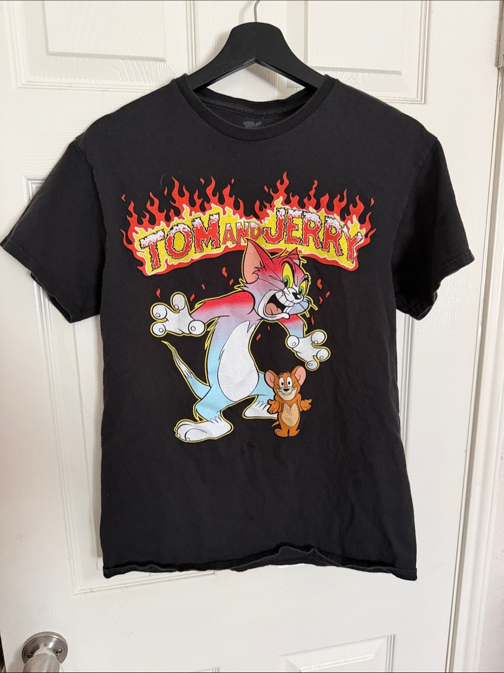 Tom and Jerry  Black Graphic Tee